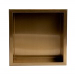 ALFI brand 12" x 12" Brushed Gold PVD Square Single Shelf Shower Niche