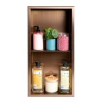 ALFI brand 12" x 24" Brushed Copper PVD Vertical Double Shelf Shower Niche