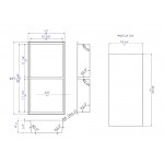 ALFI brand 12" x 24" Brushed Copper PVD Vertical Double Shelf Shower Niche