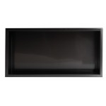 ALFI brand 24" x 12" Brushed Black PVD Horizontal Single Shelf Shower Niche