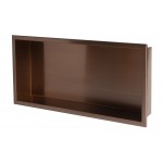 ALFI brand 24" x 12" Brushed Copper PVD Horizontal Single Shelf Shower Niche