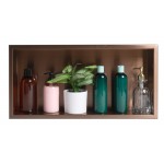 ALFI brand 24" x 12" Brushed Copper PVD Horizontal Single Shelf Shower Niche