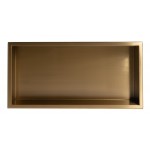 ALFI brand 24" x 12" Brushed Gold PVD Horizontal Single Shelf Shower Niche