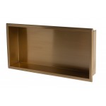 ALFI brand 24" x 12" Brushed Gold PVD Horizontal Single Shelf Shower Niche