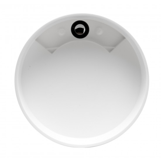 ALFI brand ABRS15R 15" Round White Matte Solid Surface Resin Sink