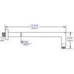 ALFI brand ABSA16R-BN Brushed Nickel 16" Round Wall Shower Arm