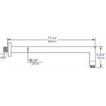 ALFI brand ABSA20R-BN Brushed Nickel 20" Round Wall Shower Arm