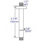 ALFI brand ABSA6R-BN Brushed Nickel 6" Round Ceiling Shower Arm