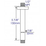 ALFI brand ABSA6R-PC Polished Chrome 6" Round Ceiling Shower Arm