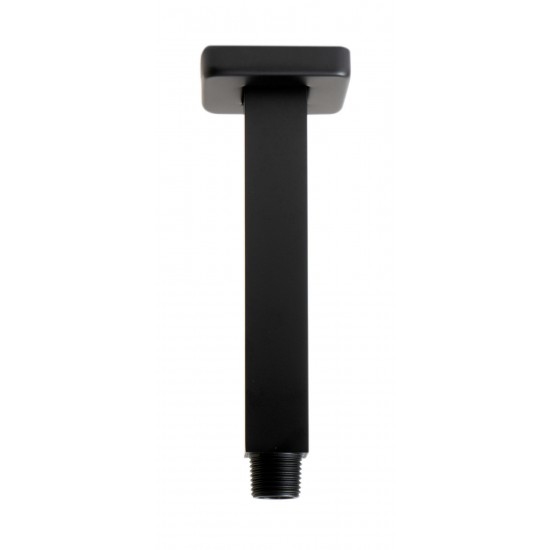 ALFI brand ABSA6S-BM Black Matte 6" Square Ceiling Shower Arm