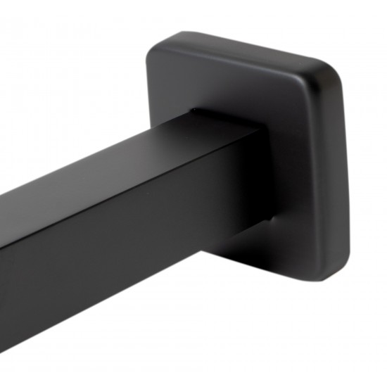 ALFI brand ABSA6S-BM Black Matte 6" Square Ceiling Shower Arm