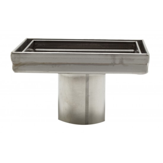 ALFI brand ABSD55A 5" x 5" Modern Square Stainless Steel Shower Drain w/o Cover