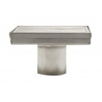 ALFI brand ABSD55D 5" x 5" Square Stainless Steel Shower Drain with Groove Lines