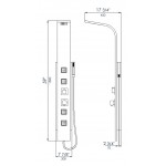 ALFI brand ABSP10 Modern Stainless Steel Shower Panel with 4 Body Sprays