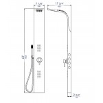 ALFI brand ABSP30 Stainless Steel Shower Panel with 2 Body Sprays