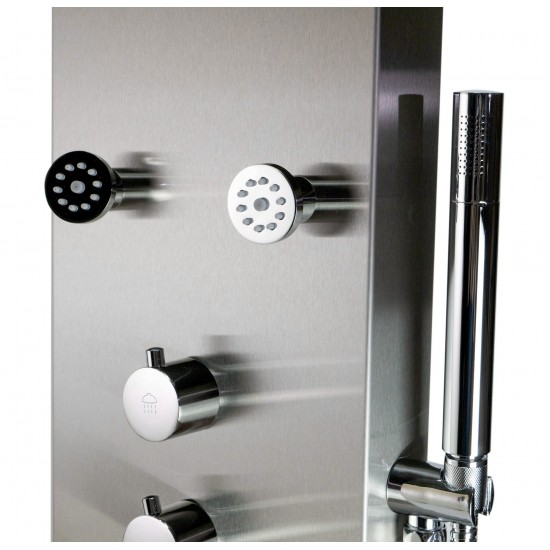 ALFI brand ABSP40 Stainless Steel Shower Panel with 6 Body Sprays