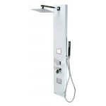 ALFI brand White Aluminum Shower Panel with 2 Body Sprays and Rain Shower Head