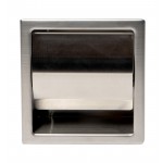 ALFI brand Brushed Stainless Steel Recessed Toilet Paper Holder with Cover