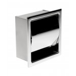 ALFI brand Polished Stainless Steel Recessed Toilet Paper Holder with Cover