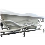 EAGO AM124ETL-L 6 ft Right Drain Corner Acrylic White Whirlpool Bathtub for Two