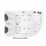 EAGO AM124ETL-R 6 ft Left Drain Corner Acrylic White Whirlpool Bathtub for Two