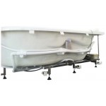 EAGO AM124ETL-R 6 ft Left Drain Corner Acrylic White Whirlpool Bathtub for Two