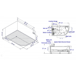 EAGO AM124ETL-R 6 ft Left Drain Corner Acrylic White Whirlpool Bathtub for Two