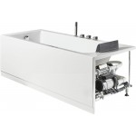 EAGO AM154ETL-L5 5 ft Acrylic White Rectangular Whirlpool Bathtub w Fixtures