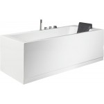 EAGO AM154ETL-L5 5 ft Acrylic White Rectangular Whirlpool Bathtub w Fixtures