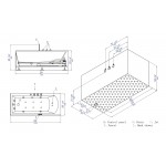 EAGO AM154ETL-L5 5 ft Acrylic White Rectangular Whirlpool Bathtub w Fixtures