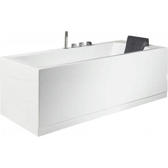 EAGO AM154ETL-L6 6 ft Acrylic White Rectangular Whirlpool Bathtub w Fixtures