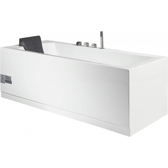 EAGO AM154ETL-R5 5 ft Acrylic White Rectangular Whirlpool Bathtub w Fixtures