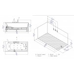 EAGO AM154ETL-R5 5 ft Acrylic White Rectangular Whirlpool Bathtub w Fixtures