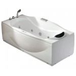 EAGO AM189ETL-L 6 ft Right Drain Acrylic White Whirlpool Bathtub w Fixtures