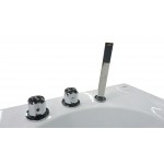 EAGO AM189ETL-L 6 ft Right Drain Acrylic White Whirlpool Bathtub w Fixtures