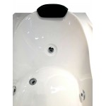EAGO AM189ETL-L 6 ft Right Drain Acrylic White Whirlpool Bathtub w Fixtures