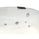 EAGO AM189ETL-L 6 ft Right Drain Acrylic White Whirlpool Bathtub w Fixtures