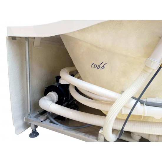 EAGO AM189ETL-L 6 ft Right Drain Acrylic White Whirlpool Bathtub w Fixtures