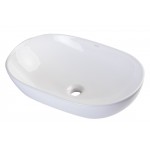 EAGO BA352 23" Oval Ceramic Above Mount Bathroom Basin Vessel Sink