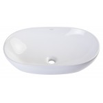 EAGO BA352 23" Oval Ceramic Above Mount Bathroom Basin Vessel Sink