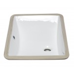 EAGO BC227 White Ceramic 22"x15" Undermount Rectangular Bathroom Sink