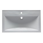 EAGO BH001 White Ceramic 32"x19" Rectangular Drop In Sink