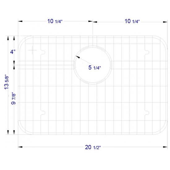 ALFI brand GR503 Solid Stainless Steel Kitchen Sink Grid