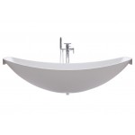 ALFI brand White Matte 79" Acrylic Suspended Wall Mounted Hammock Bathtub
