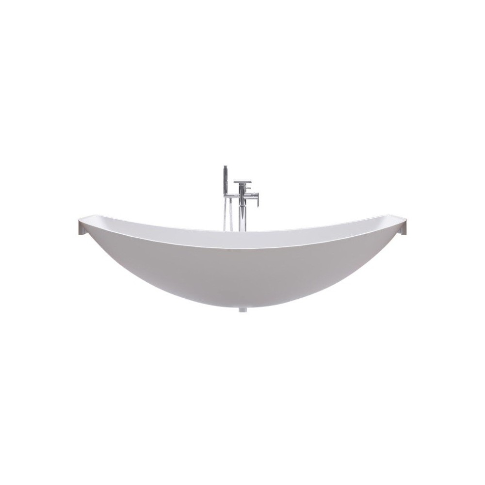 ALFI brand White Matte 79" Acrylic Suspended Wall Mounted Hammock Bathtub