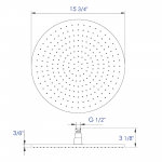 ALFI brand LED16R-BN Brushed Nickel 16" Round Multi Color LED Rain Shower Head