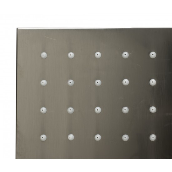 ALFI brand LED16S-BN Brushed Nickel 16" Square Multi Color LED Rain Shower Head