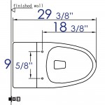 EAGO R-340SEAT Replacement Soft Closing Toilet Seat for TB340