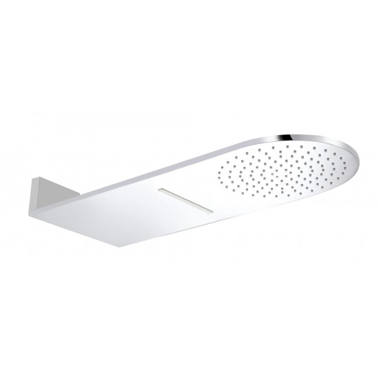 ALFI brand RAIN10RW-PC 10" Wall-Mounted Square Waterfall Rain Shower Head