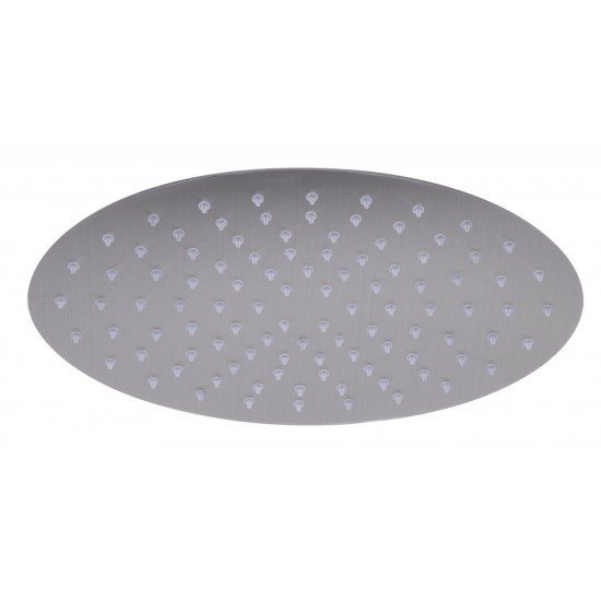 ALFI brand 12" Oval Brushed Solid Stainless Steel Ultra Thin Rain Shower Head
